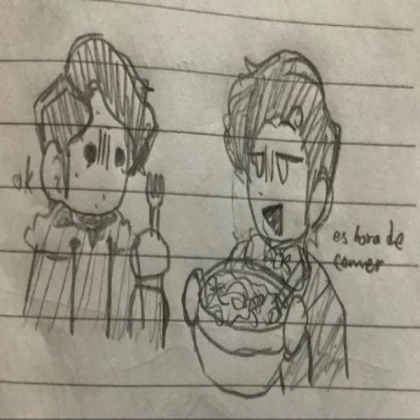 cesar and mark eating salad Mandela catalogue