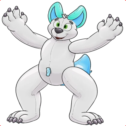 Happy inflatable pooltoy wolf (FART)