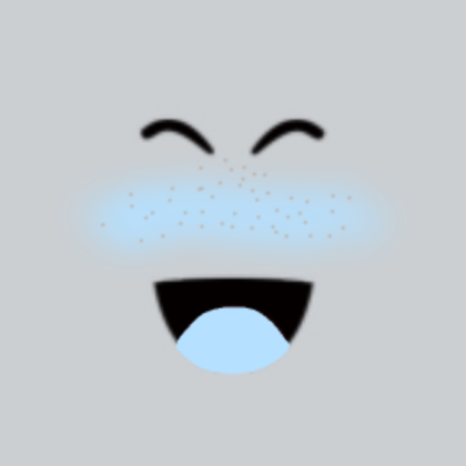 blue super happy face