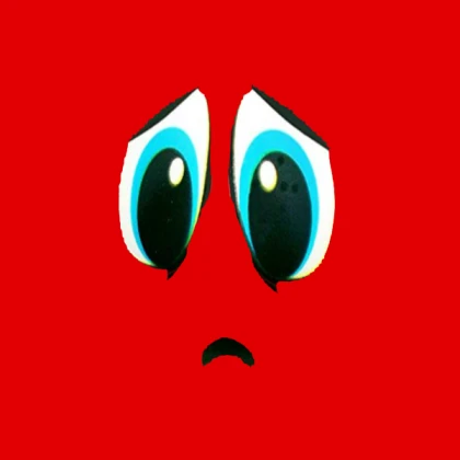 distressed red ball face