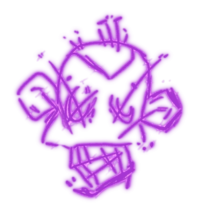 Transparent jinx monkey spray paint graffiti