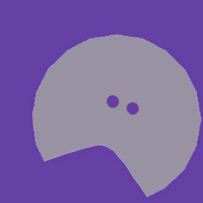 Kaiju Paradise - Purple Slime Pup face decal