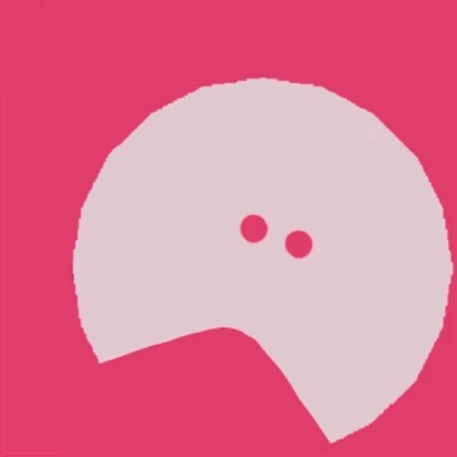 Kaiju Paradise - Pink Slime Pup face decal