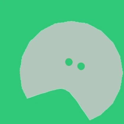 Kaiju Paradise - Teal Slime Pup face decal