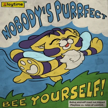 Poppy playtime poster “bee yourself”